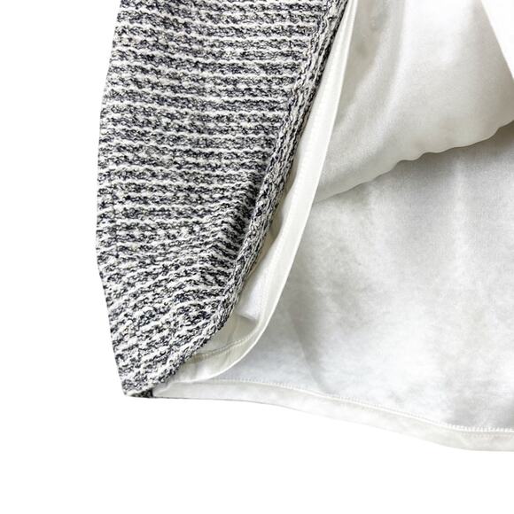 Banana Republic Black White Metallic Threaded Skirt Sz 6 - Picture 2 of 6